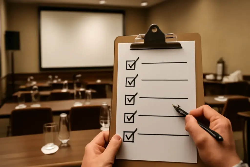 Quali servizi non devono mai mancare in un evento manageriale? La checklist da utilizzare ogni volta