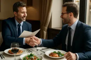 Networking efficace a tavola: come il menù può influire sulla chiusura degli affari